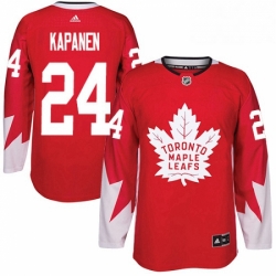 Mens Adidas Toronto Maple Leafs 24 Kasperi Kapanen Premier Red Alternate NHL Jersey 