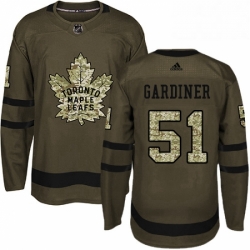 Mens Adidas Toronto Maple Leafs 51 Jake Gardiner Authentic Green Salute to Service NHL Jersey 