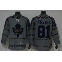 NHL Toronto Maple Leafs #81 Phil Kessel Charcoal Cross Check Fashion jerseys