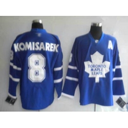 Pittaburgh Toronto Maple Leafs 8 KOMISAREK blue Jerseys