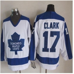 Toronto Maple Leafs #17 Wendel Clark White Blue CCM Throwback Stitched NHL jersey