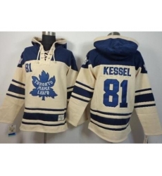 Toronto Maple Leafs 81 Phil Kessel Cream Stitched NHL Sawyer Hooded Sweatshirt