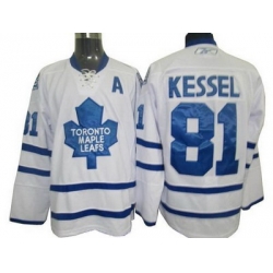 Toronto Maple Leafs 81# Phil Kessel White Jersey With A Patch