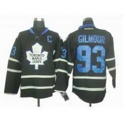 Toronto Maple Leafs #93 Doug Gilmour black ice jerseys C Patch