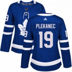 Womens Adidas Toronto Maple Leafs 19 Tomas Plekanec Authentic Royal Blue Home NHL Jerse