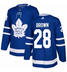 Youth Adidas Toronto Maple Leafs 28 Connor Brown Authentic Royal Blue Home NHL Jersey 