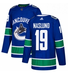 Mens Adidas Vancouver Canucks 19 Markus Naslund Authentic Blue Home NHL Jersey 