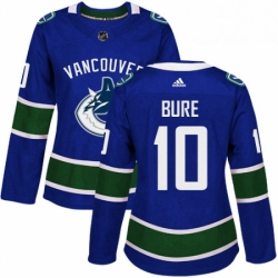 Womens Adidas Vancouver Canucks 10 Pavel Bure Premier Blue Home NHL Jersey 