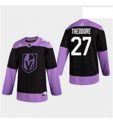 Men Golden Knights 27 Shea Theodore  Hockey Fights Cancer Practice Jersey