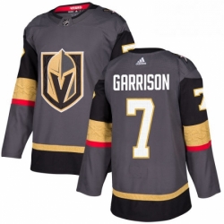 Mens Adidas Vegas Golden Knights 7 Jason Garrison Authentic Gray Home NHL Jersey 