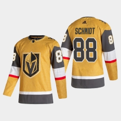 Vegas Golden Knights 88 Nate Schmidt Men Adidas 2020 21 Authentic Player Alternate Stitched NHL Jersey Gold