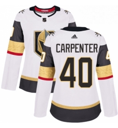 Womens Adidas Vegas Golden Knights 40 Ryan Carpenter Authentic White Away NHL Jersey 