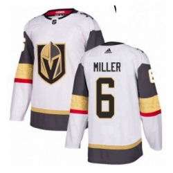 Womens Adidas Vegas Golden Knights 6 Colin Miller Authentic White Away NHL Jersey 