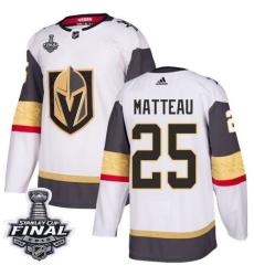 womens stefan matteau vegas golden knights jersey white adidas 25 nhl away 2018 stanley cup final authentic