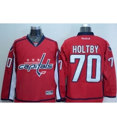 Capitals #70 Braden Holtby Red Stitched NHL Jersey