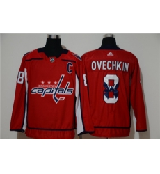 Capitals 8 Alexander Ovechkin Red Adidas Fashion Jersey