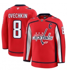 Men Washington Capitals Active Player Custom Red 2024 25 Home Stitched Hockey Jersey