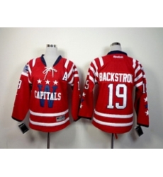 NHL Youth Washington Capitals #19 Nicklas Backstrom Red Stitched Jerseys(2015 Winter Classic)