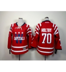 NHL Youth Washington Capitals #70 Braden Holtby Red Stitched Jerseys(2015 Winter Classic)