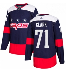 Youth Adidas Washington Capitals 71 Kody Clark Authentic Navy Blue 2018 Stadium Series NHL Jerse