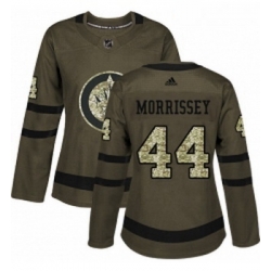 Womens Adidas Winnipeg Jets 44 Josh Morrissey Authentic Green Salute to Service NHL Jersey 