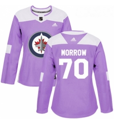 Womens Adidas Winnipeg Jets 70 Joe Morrow Authentic Purple Fights Cancer Practice NHL Jerse