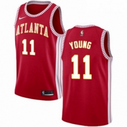 Mens Nike Atlanta Hawks 11 Trae Young Swingman Red NBA Jersey Statement Edition 