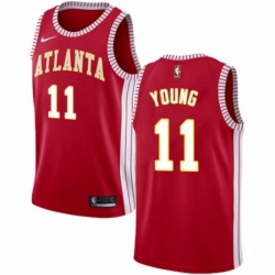 Womens Nike Atlanta Hawks 11 Trae Young Authentic Red NBA Jersey Statement Edition 