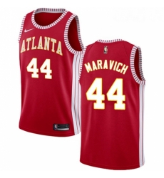 Womens Nike Atlanta Hawks 44 Pete Maravich Authentic Red NBA Jersey Statement Edition