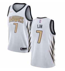 Womens Nike Atlanta Hawks 7 Jeremy Lin Swingman White NBA Jersey City Edition 