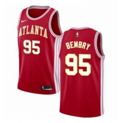 Womens Nike Atlanta Hawks 95 DeAndre Bembry Authentic Red NBA Jersey Statement Edition