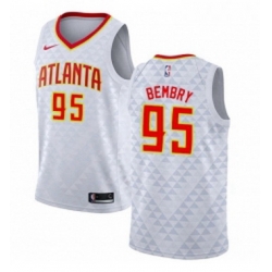 Womens Nike Atlanta Hawks 95 DeAndre Bembry Authentic White NBA Jersey Association Edition