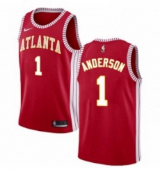 Youth Nike Atlanta Hawks 1 Justin Anderson Swingman Red NBA Jersey Statement Edition 