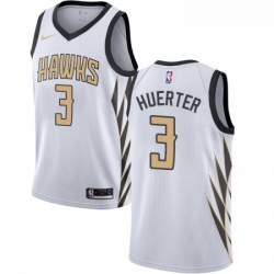 Youth Nike Atlanta Hawks 3 Kevin Huerter Swingman White NBA Jersey City Edition 