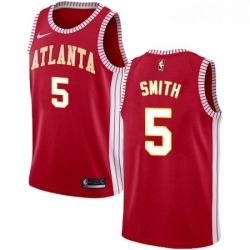 Youth Nike Atlanta Hawks 5 Josh Smith Authentic Red NBA Jersey Statement Edition