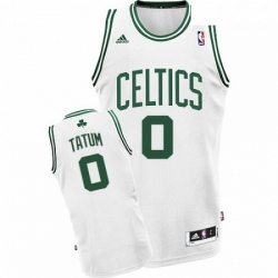 Mens Adidas Boston Celtics 0 Jayson Tatum Swingman White Home NBA Jersey 