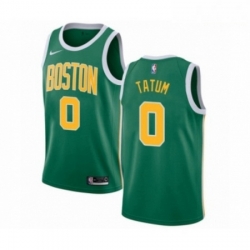 Mens Nike Boston Celtics 0 Jayson Tatum Green Swingman Jersey Earned Edition 