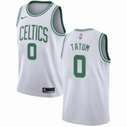 Mens Nike Boston Celtics 0 Jayson Tatum Swingman White NBA Jersey Association Edition 