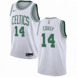 Mens Nike Boston Celtics 14 Bob Cousy Swingman White NBA Jersey Association Edition