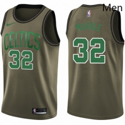 Mens Nike Boston Celtics 32 Kevin Mchale Swingman Green Salute to Service NBA Jersey 