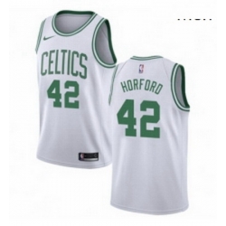 Mens Nike Boston Celtics 42 Al Horford Authentic White NBA Jersey Association Edition