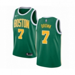 Mens Nike Boston Celtics 7 Jaylen Brown Green Swingman Jersey Earned Edition