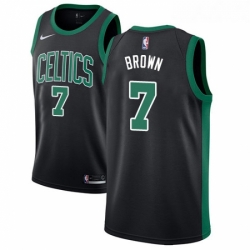 Womens Adidas Boston Celtics 7 Jaylen Brown Swingman Black NBA Jersey Statement Edition