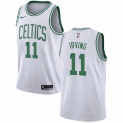 Youth Nike Boston Celtics 11 Kyrie Irving Authentic White NBA Jersey Association Edition 