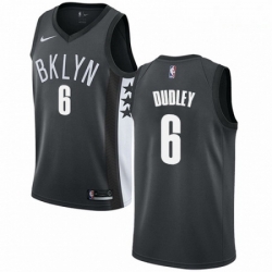 Mens Nike Brooklyn Nets 6 Jared Dudley Swingman Gray NBA Jersey Statement Edition 