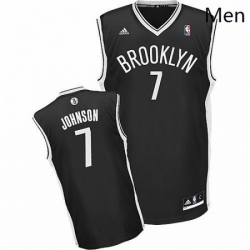 Nets 7 Joe Johnson Black Road Revolution 30 Stitched NBA Jersey