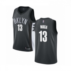 Womens Brooklyn Nets 13 Dzanan Musa Authentic Gray Basketball Jersey Statement Edition 