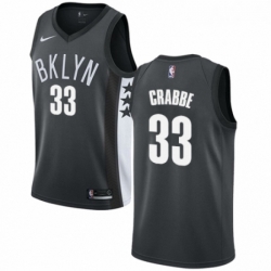 Womens Nike Brooklyn Nets 33 Allen Crabbe Swingman Gray NBA Jersey Statement Edition 