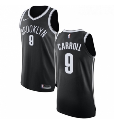 Womens Nike Brooklyn Nets 9 DeMarre Carroll Authentic Black Road NBA Jersey Icon Edition 