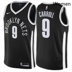 Womens Nike Brooklyn Nets 9 DeMarre Carroll Swingman Black NBA Jersey City Edition 